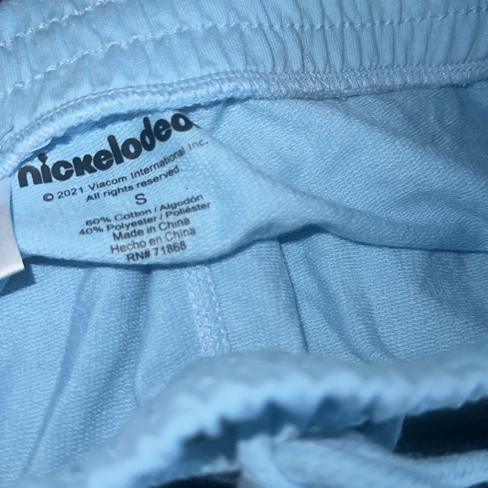 Nickelodeon Rugrats SpongeBob Lounge Shorts Y2K Blue Cartoon S - Picture 8 of 8